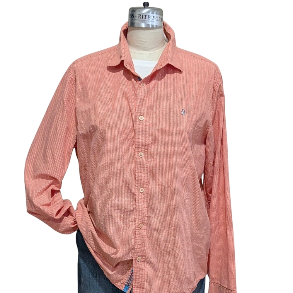 Original Penguin Heritage Slim Fit Button Up Shirt Size XL